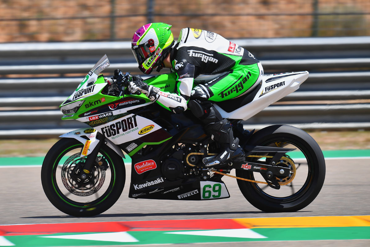 Tom Booth-Amos GBR 
Kawasaki Ninja 400 Fusport - RT Motorsports by SKM - Kawasaki
Supersport300
 WSBK Aragon 2021 (Circuit Motorland Aragon)
21-23.05.2021
photo: Lukasz Swiderek
www.photoPSP.com
@photopsp_lukasz_swiderek